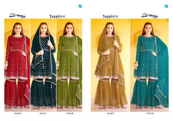 Your Choice Sapphire Festive Wear Georgette Designer Salwar Kameez