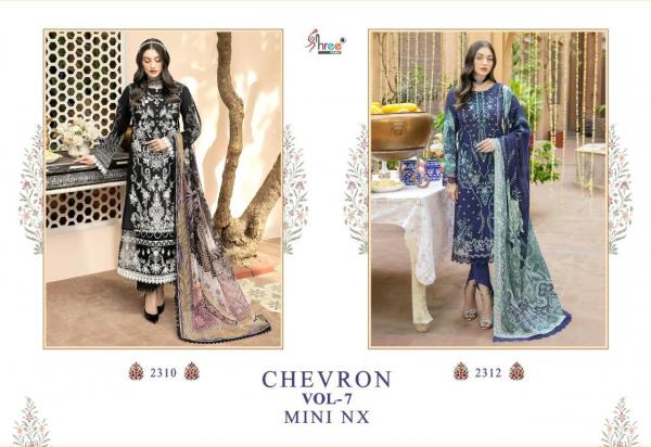 Shree Chevron 7 Mini Nx Embroidery Cotton Pakistani Salwar Suits