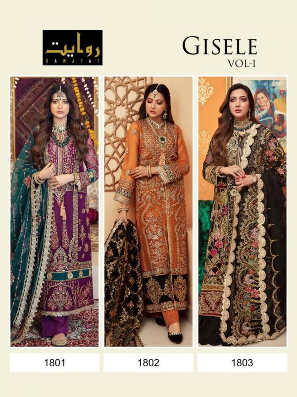 Rawayat Gisele 1 Bridal Wear Georgette Salwar Kameez Collection