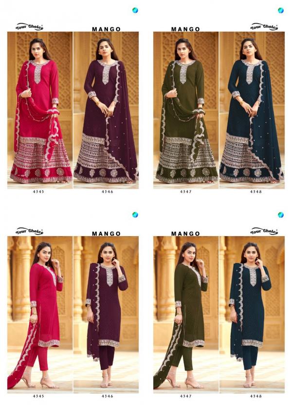 Your Choice Mango Festive Wear Georgette Designer Salwar Kameez