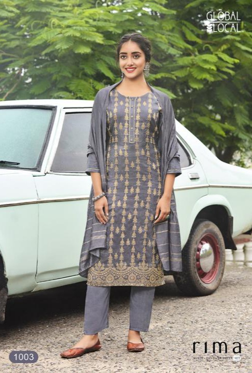 Global Loacal Rima Viscose Elegant Designer Readymade Suit