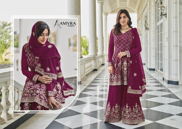 AMYRA DESIGNER ZARKASH VOL 4 GEORGETTE ATTRECTIVE LOOK SALWAR SUIT CATALOG