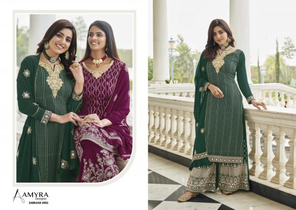 AMYRA DESIGNER ZARKASH VOL 4 GEORGETTE ATTRECTIVE LOOK SALWAR SUIT CATALOG