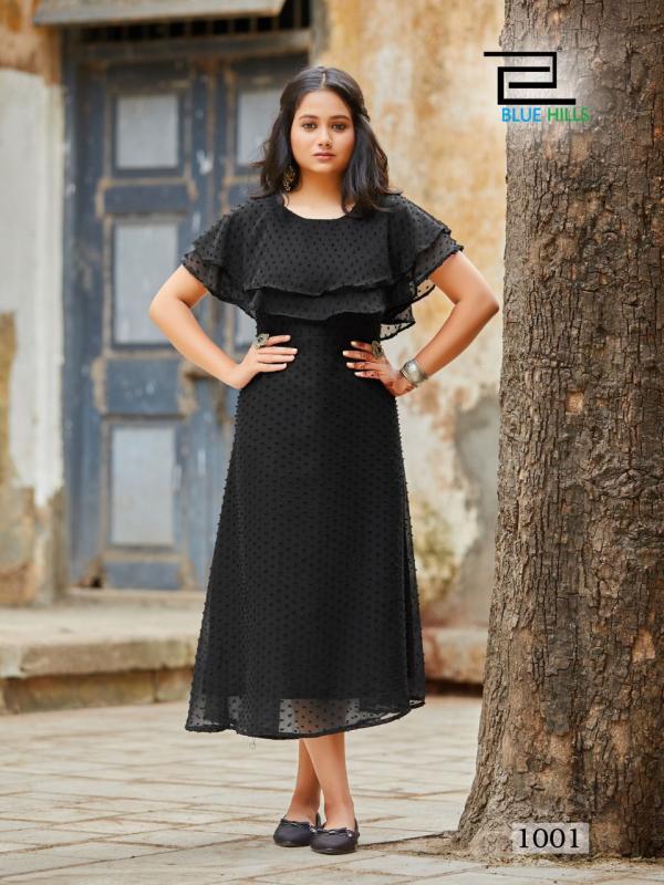 Blue Hills Charming Georgette Wear Kurti Collection