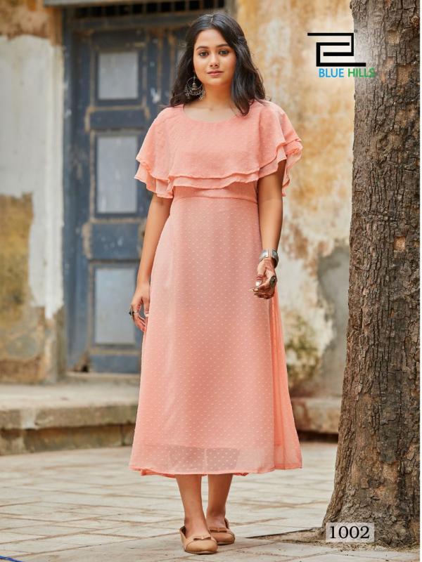 Blue Hills Charming Georgette Wear Kurti Collection