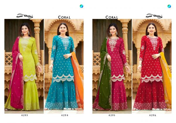 Your Choice Coral Festival Wear Georgette Designer Salwar Suits