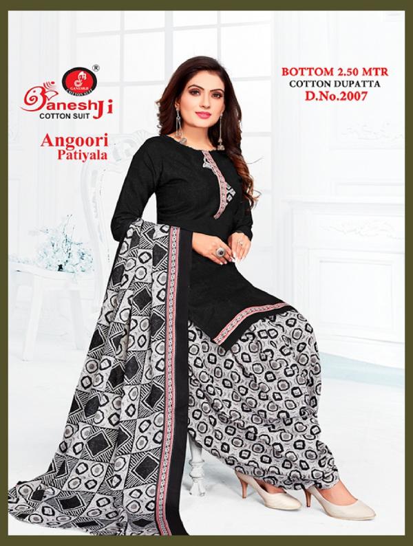 Ganeshji Angoori Patiyala Vol-2 Cotton Designer Patiyala Dress Material