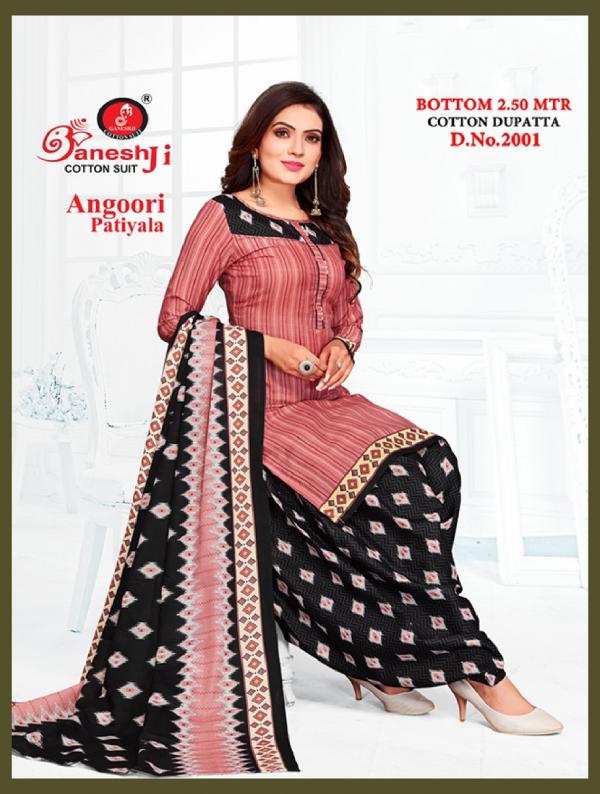 Ganeshji Angoori Patiyala Vol-2 Cotton Designer Patiyala Dress Material