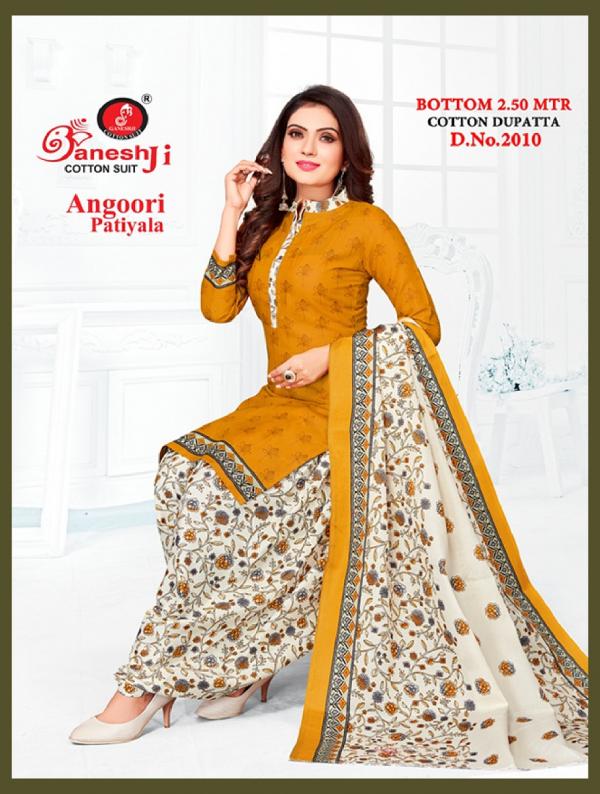 Ganeshji Angoori Patiyala Vol-2 Cotton Designer Patiyala Dress Material