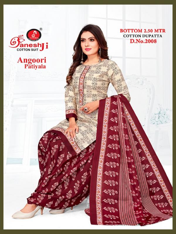 Ganeshji Angoori Patiyala Vol-2 Cotton Designer Patiyala Dress Material