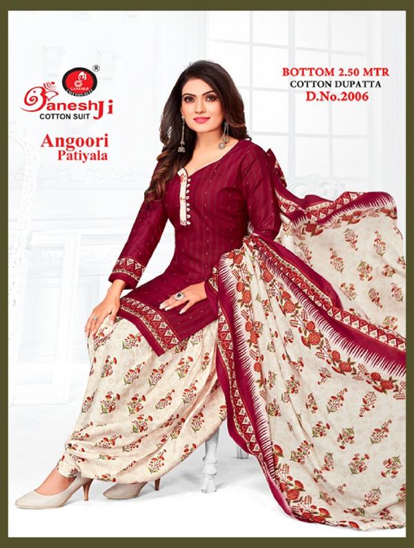 Ganeshji Angoori Patiyala Vol-2 Cotton Designer Patiyala Dress Material