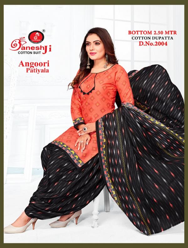 Ganeshji Angoori Patiyala Vol-2 Cotton Designer Patiyala Dress Material