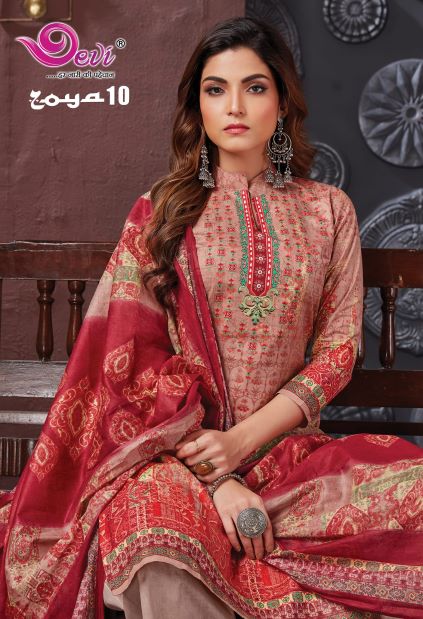 Devi Zoya Vol-10 cotton Designer Patiyala Dress Material