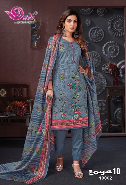 Devi Zoya Vol-10 cotton Designer Patiyala Dress Material