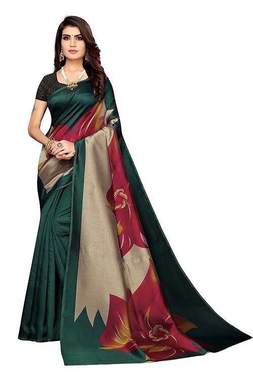 Floral 102 Casual Wear Lichi Silk Saree Collection
