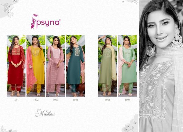 Psyna Muskan Tradition Wear Kurti Pant With Dupatta Collection