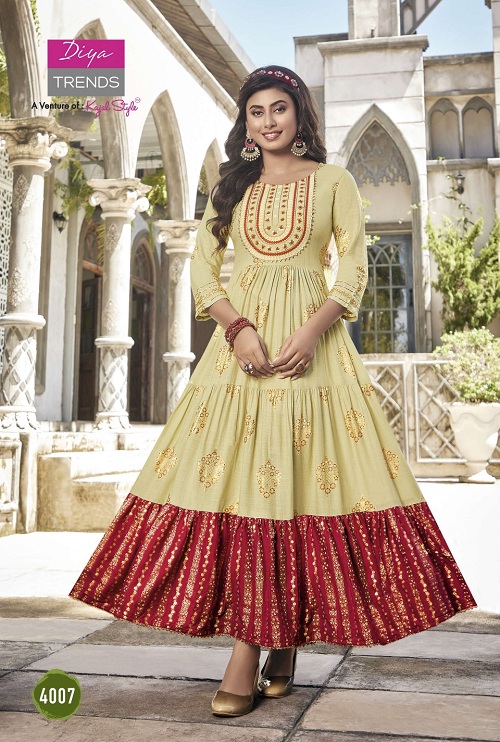 Red Cotton Printed Fancy Anarkali Kurti, Feature : Anti-Wrinkle, Easy Wash,  Size : XL at Best Price in Hyderabad