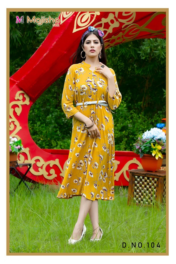 Majisha Nx Monika Belt 1 Casual Wear Designer Kurti Collection