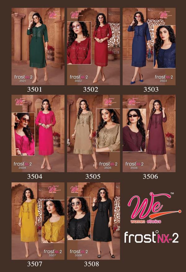 We Frost Nx 2 Rayon Wear Designer Kurti Collection