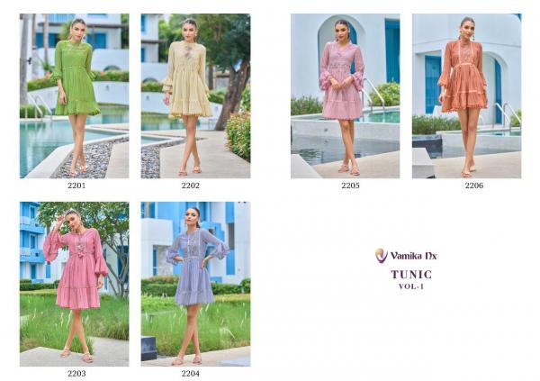 Vamika Nx Tunic 1 Designer Wear Short Top Collection