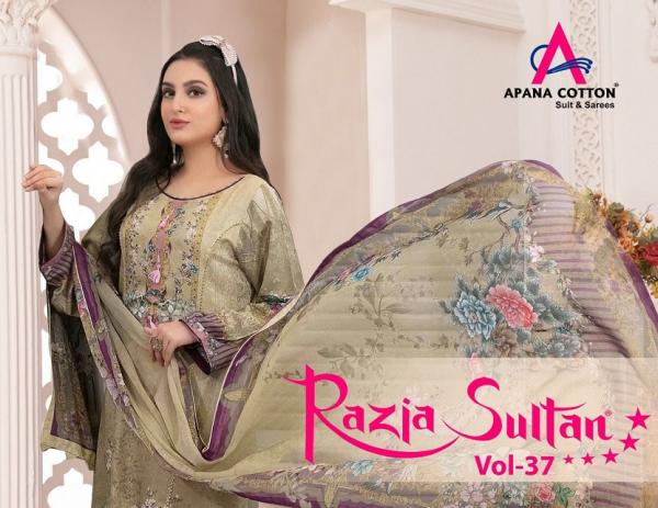 Apana Razia Sultan Vol-37 Cotton Designer Print Ptiyala Suit