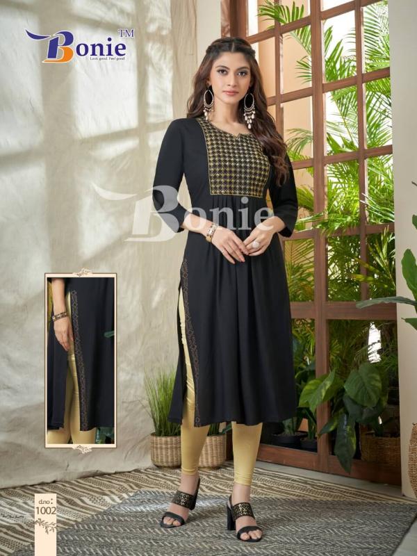 Bonie Zeal Nyra Cut Rayon Designer Kurti Collection