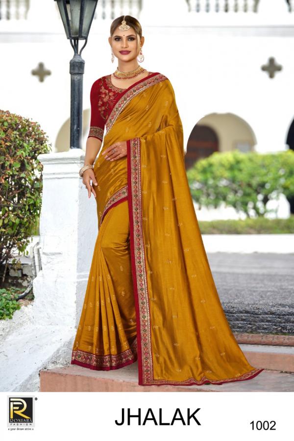 Ronisha Jhalak Festive Wear Vichitra Silk Saree Collection