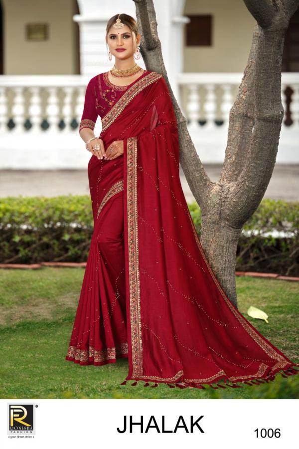 Ronisha Jhalak Festive Wear Vichitra Silk Saree Collection