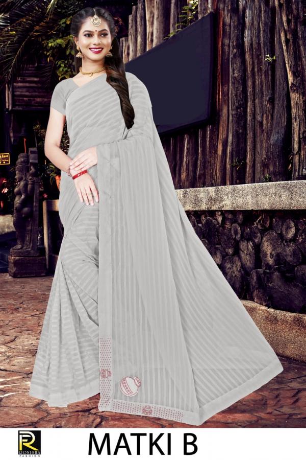 Ronisha Matki Georgette Pattern Daily Wear Saree Collection 