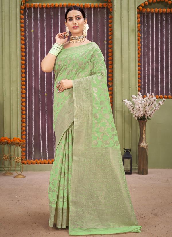 Sangam Rajnigandha Linen Cotton Rich Pallu Saree Collection