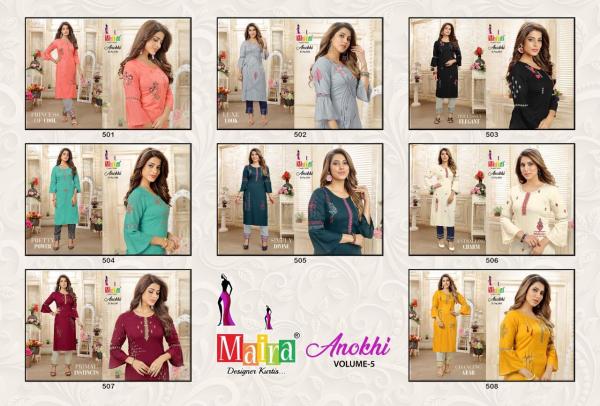 Maira Anokhi 5 Festive Wear Kurti With Bottom Collection