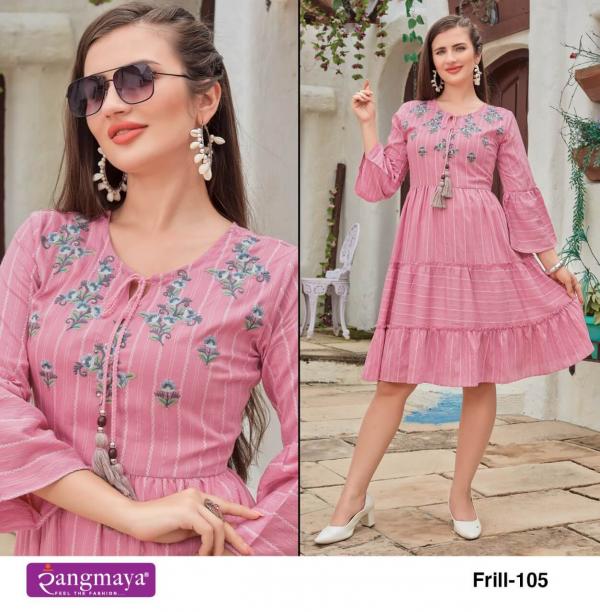 Rangmaya Frill Stylish Wear Designer Kurti Collection 