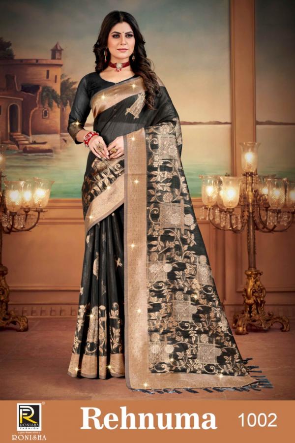 Ronisha Rehnuma Linen Cotton Silk Designer Saree Collection 