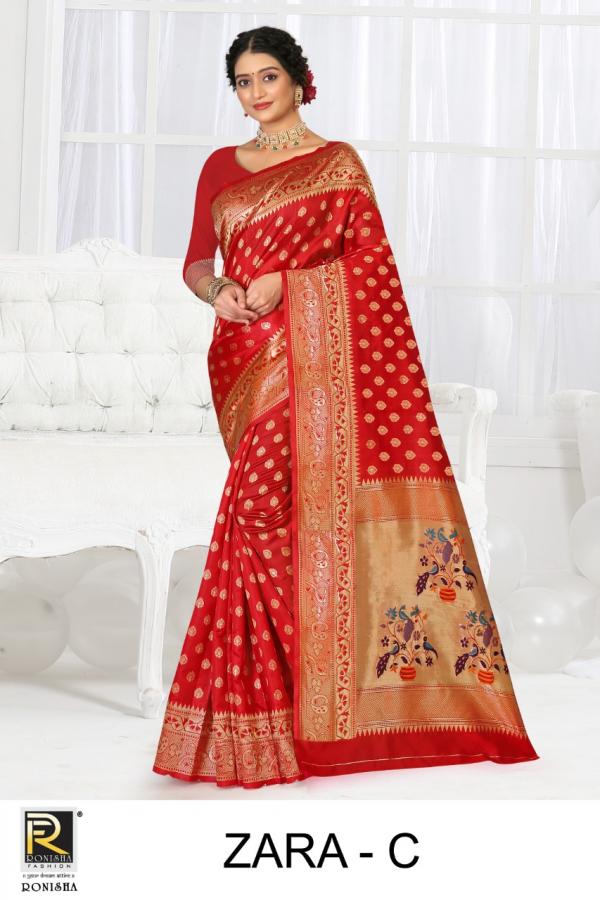 Ronisha Zara Premium Silk Pethani Casual Wear Saree Collection