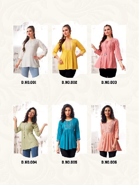 Heritage Cherry Rayon Ladies Top Collection: Textilecatalog