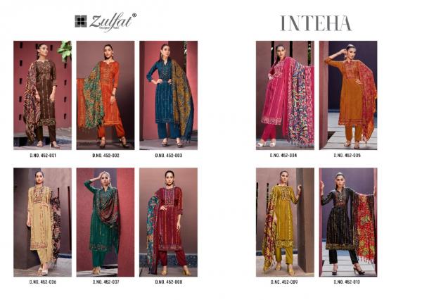 Zulfat Inteha Exclusive Wear Pashmina Designer Dress Material