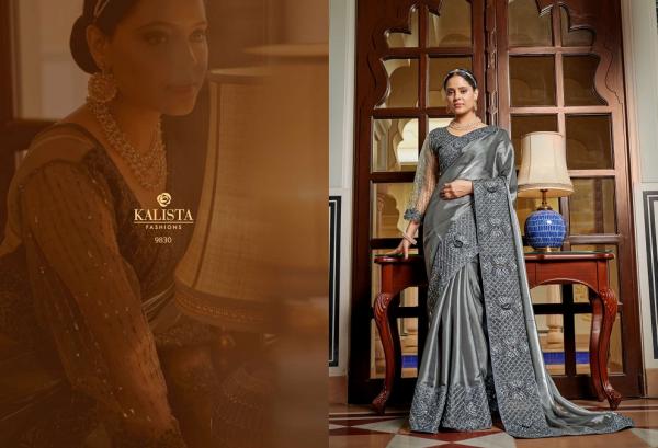 Kalista Butterfly Party Wear Designer Vichitra Silk Saree Collection 