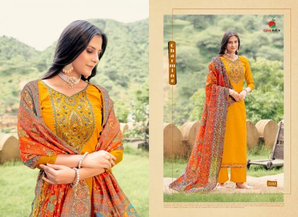 Cherry Zara 3101 Series Silk Designer Dress Material Collection