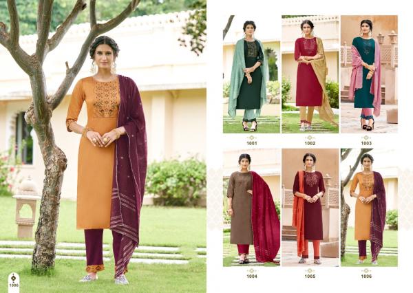 Jinesh Nx Amaira Festive Wear Rayon Designer Kurti Pant With Dupatta Collection