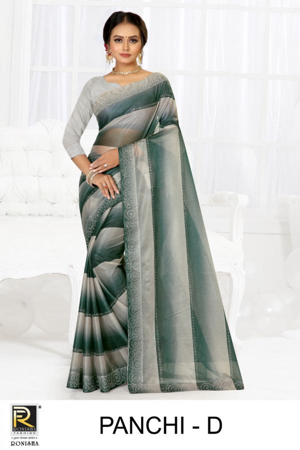 Ronisha Panchi Lycra Festive Wear Saree Collection