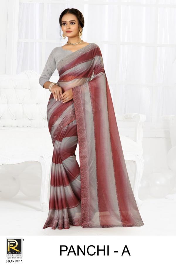 Ronisha Panchi Lycra Festive Wear Saree Collection