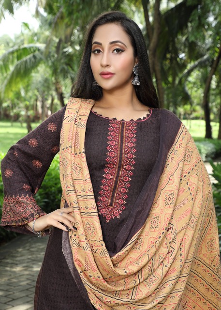 Designer Bandhej Cotton Dress Material at Rs 370/piece in Rajkot | ID:  22480438230
