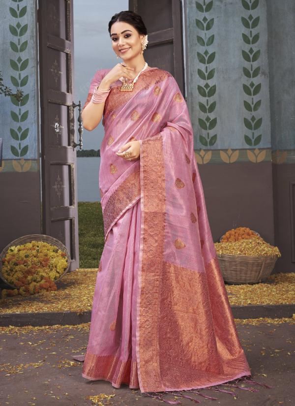 Sangam Padmini 2 Organza Weaving Rich Pallu Saree Collection