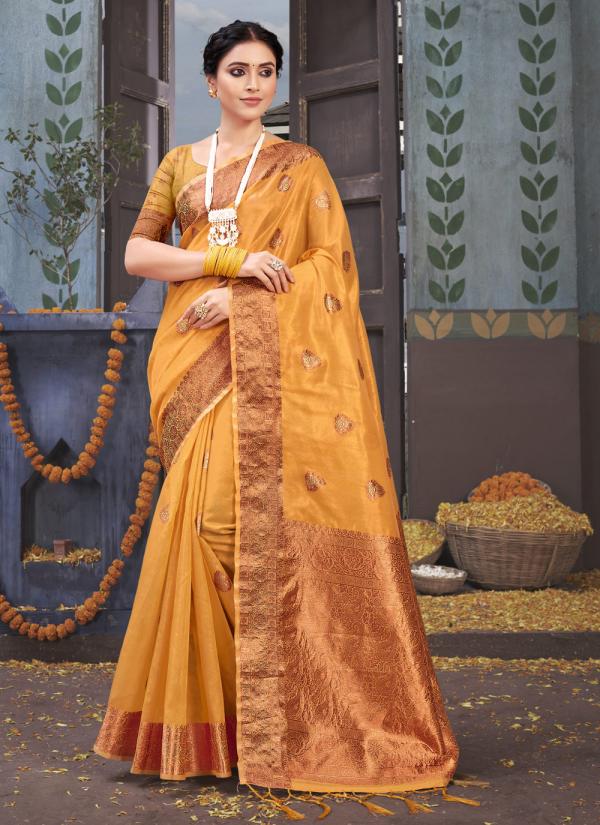 Sangam Padmini 2 Organza Weaving Rich Pallu Saree Collection