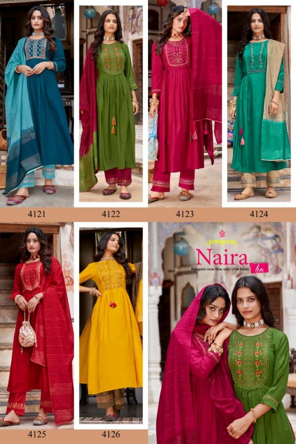 Rangoon Naira Trending Wear Exclusive Kurti Bottom With Dupatta