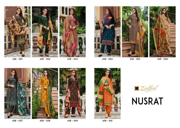 Zulfat Nusrat Pure Wool Pashmina Designer Exclusive Dress Material Collection