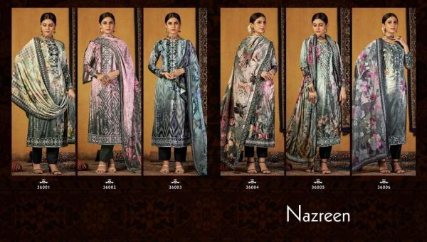 Rk Gold Nazreen Pure Velvet Pashmina Dress Material Collection