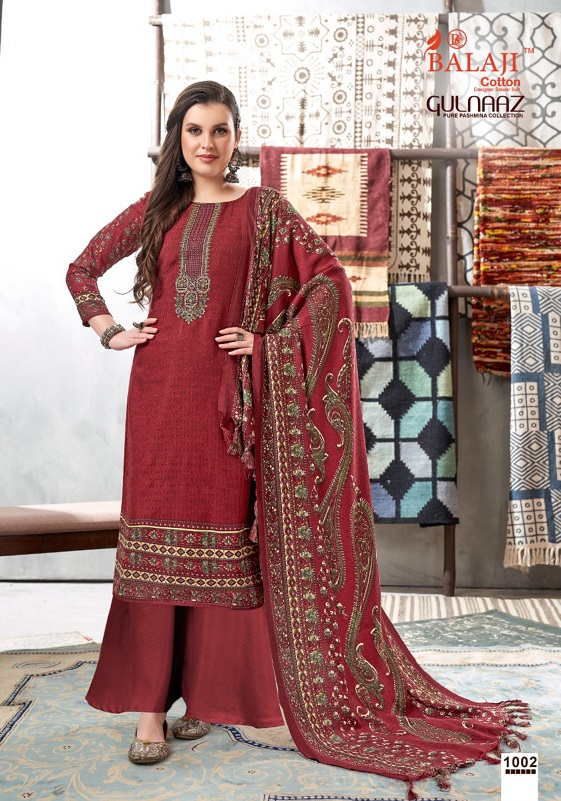 Balaji Gulnaaz Pashmina Cotton Designer Dress Material