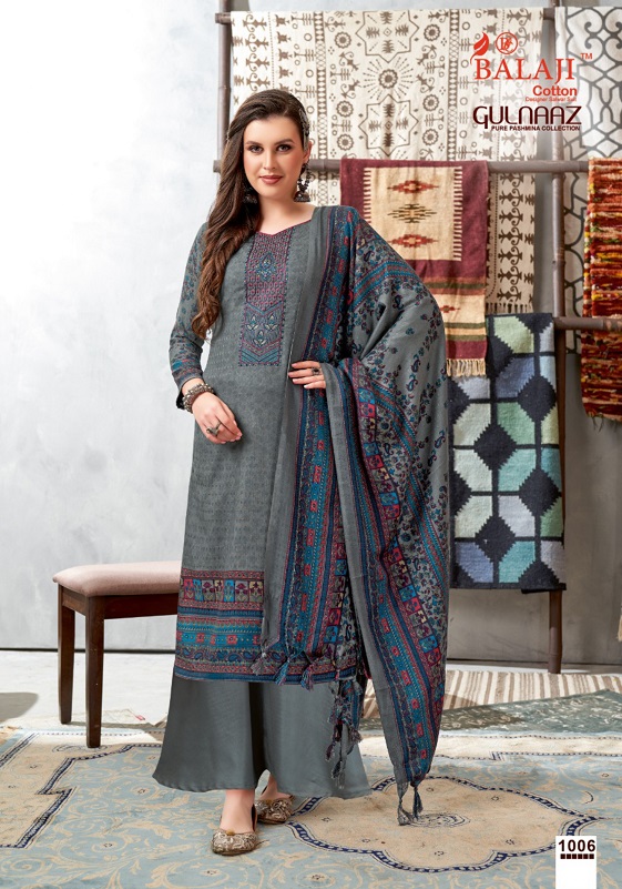 Balaji Gulnaaz Pashmina Cotton Designer Dress Material