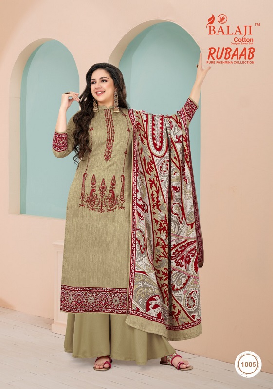 Balaji Rubaab Pashmina Designer Dress Material